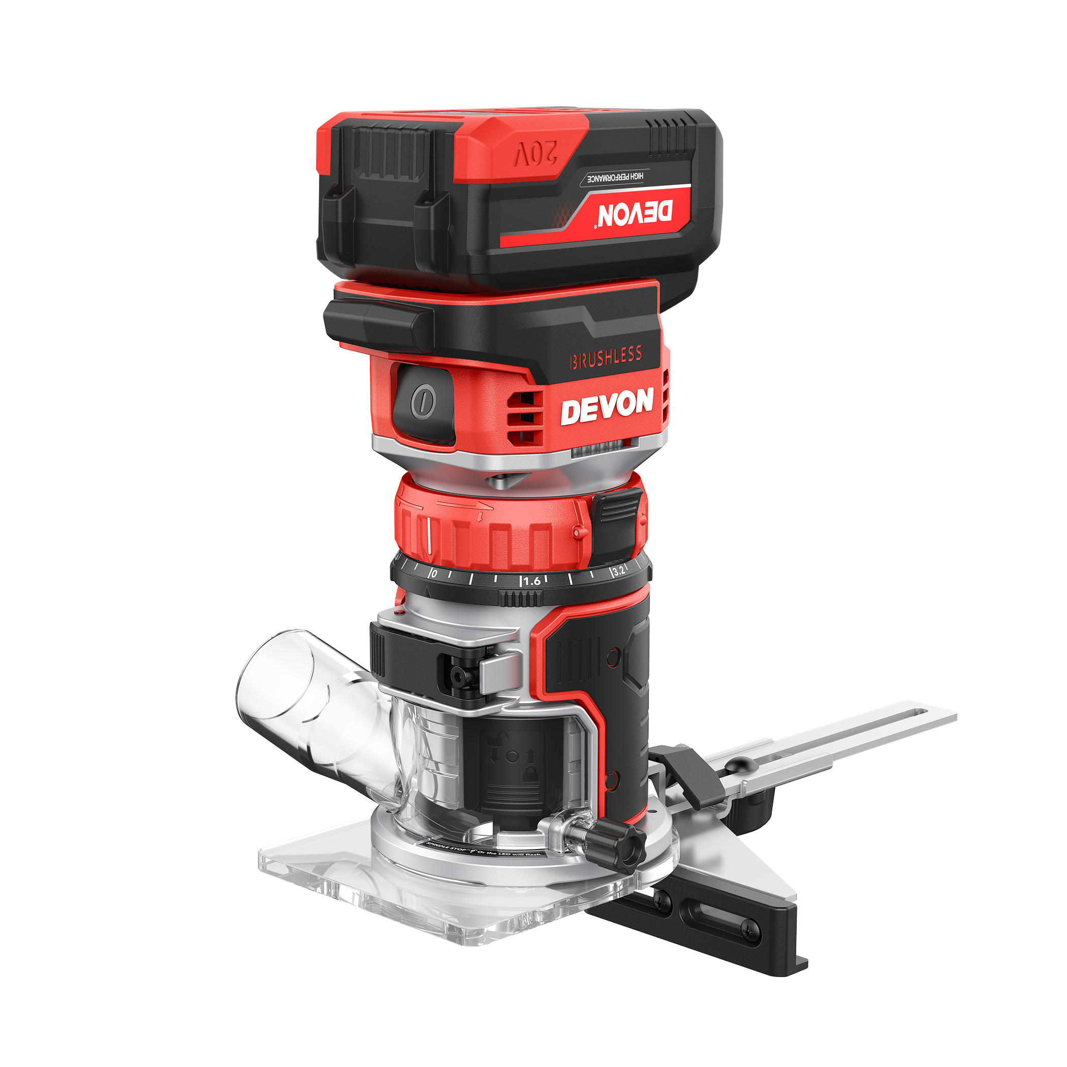 20V MAX CORDLESS BRUSHLESS PLUNGE ROUTER