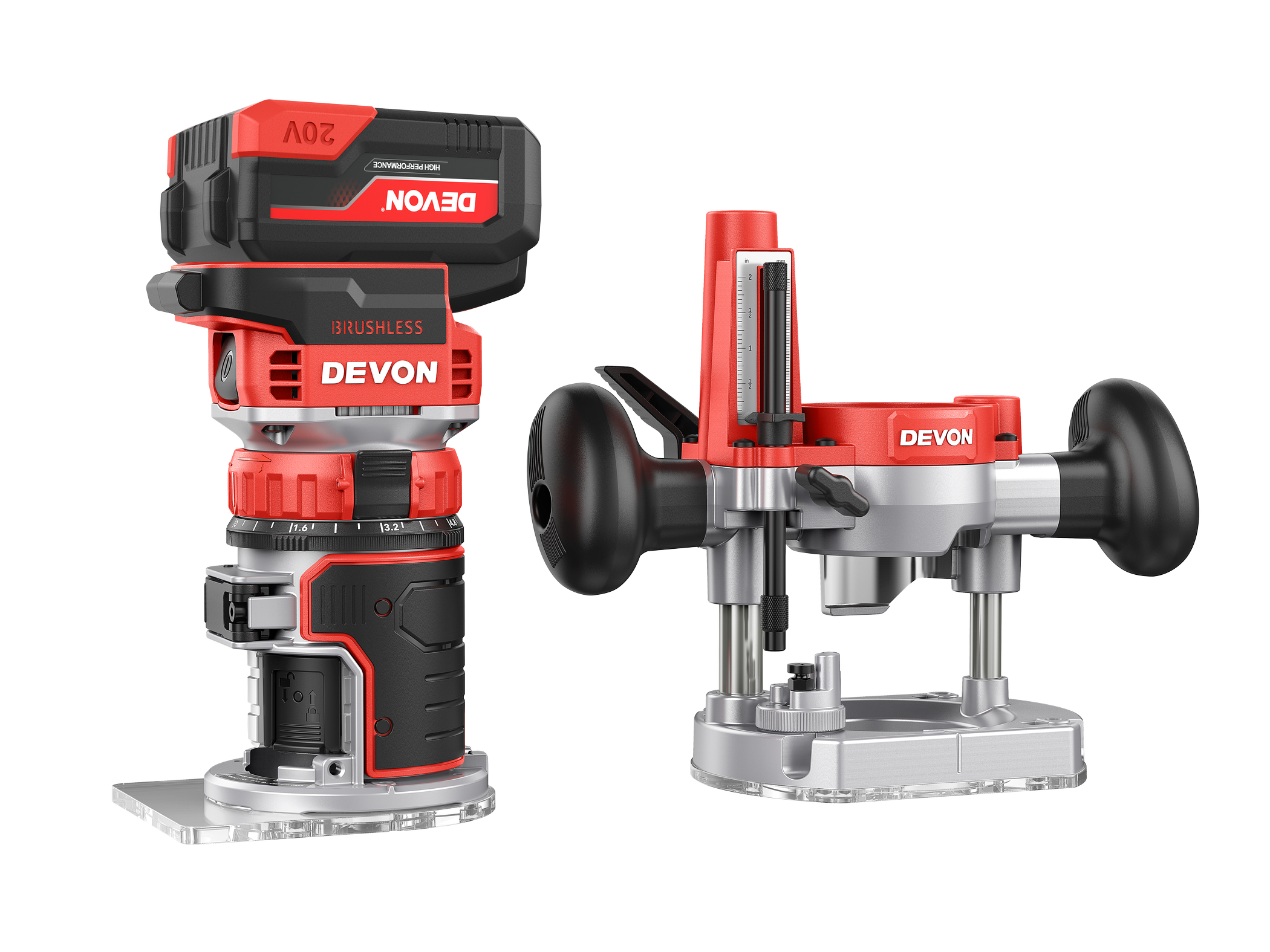 20V MAX CORDLESS BRUSHLESS PLUNGE ROUTER